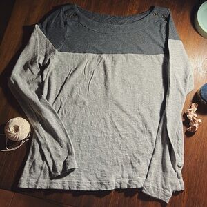 LOFT Two-Toned Yoke Neck